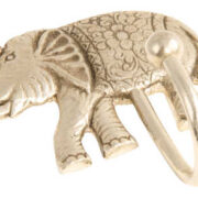 HK43 namaste indian accessory gift hook elephant silver