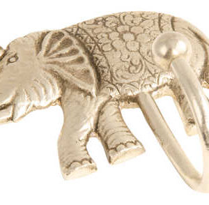 HK43 namaste indian accessory gift hook elephant silver