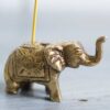 IH40 namaste indian accessory gift elephant incense holder brass 2