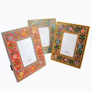 PF42 namaste indian accessory gift photo frame painted floral 2
