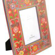 PF42 namaste indian accessory gift photo frame painted floral red