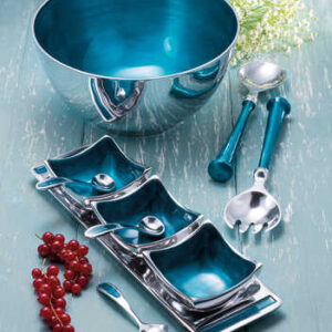 AL304 namaste indian accessory gift aluminuim bowls blue range