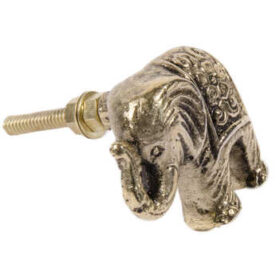 DK110 namaste accessory gifts knob elephant brass colour side