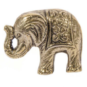 DK110 namaste accessory gifts knob elephant brass colour side front