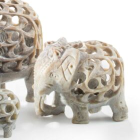 EL81 namaste accessory gifts elephant undercut soapstone