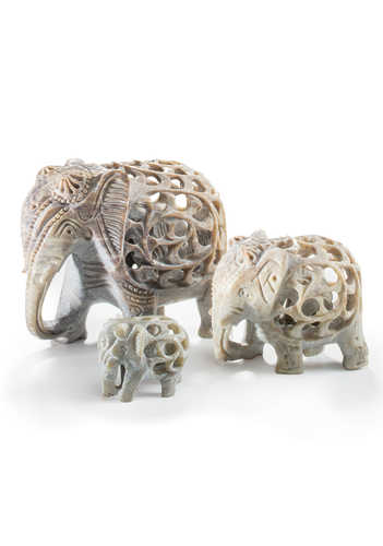 EL81 namaste accessory gifts elephant undercut soapstone range