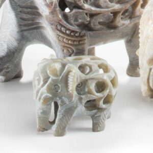 EL82 namaste accessory gifts elephant small undercut soapstone