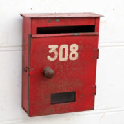 kh18 021 indian original red letterboxes metal right