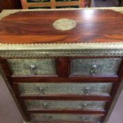 k73 3641 indian furniture rosewood persian drawers of chest top