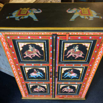 k74 10 indian furniture black hand painted cabinet top