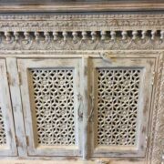 K73 90700 indian furniture sideboard large stylish carved white close right