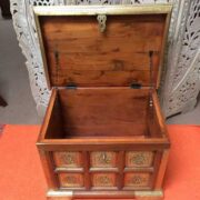 k73 3646s indian furniture trunk storage small persian embossed open
