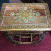 k74 62 indian furniture side table hand painted unique top