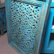 k74 90 indian accessories wall panel agua green carved star right