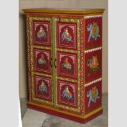 k74 3 indian furniture cabinet hand painted red elephant main