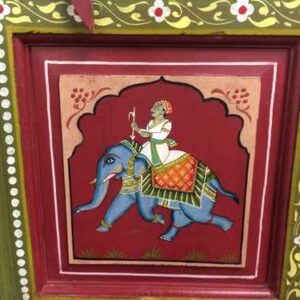 k74 3 indian furniture cabinet hand painted red elephant close ele