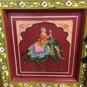 k74 3 indian furniture cabinet hand painted red elephant close ele 2
