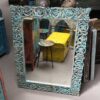k74 97 indian furniture mirror carved blue main