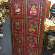k74 14 indian furniture cabinet red hand painted ganesh