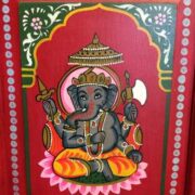 k74 14 indian furniture cabinet red hand painted close god