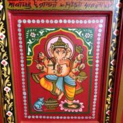 k74 14 indian furniture cabinet red hand painted close other