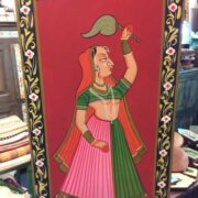 k74 14 indian furniture cabinet red hand painted side close