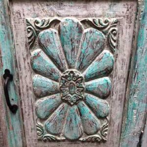 k74 3100 old floral door cabinet mint close