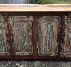 k74 544 indian furniture sideboard shallow 4 door front