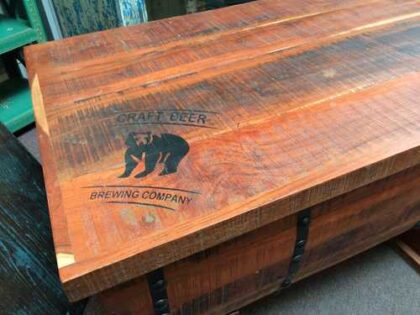 k74 34 indian furniture trunk coffee table storage barrel stamp