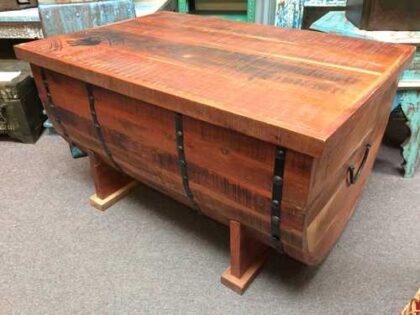 k74 34 indian furniture trunk coffee table storage barrel right