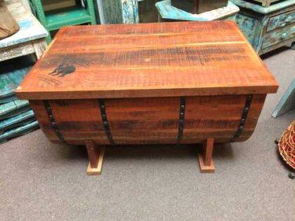 k74 34 indian furniture trunk coffee table storage barrel front