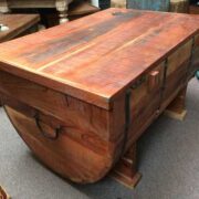 k74 34 indian furniture trunk coffee table storage barrel back
