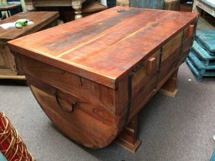 k74 34 indian furniture trunk coffee table storage barrel back