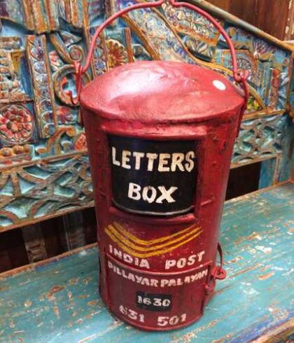 KH22 104 C indian accessory letterbox red unique close