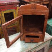 kh22 129 indian small cabinet teak wood open