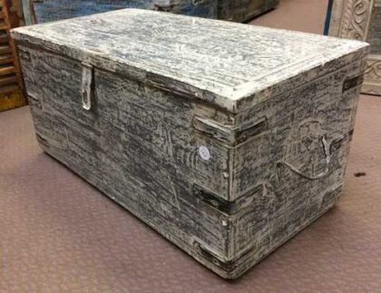 kh22 179 a indian furniture trunk storage shabby chest box right