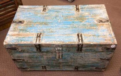 kh22 179 b indian furniture trunk storage shabby chest box top
