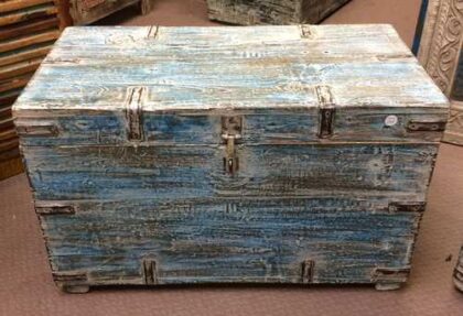 kh22 179 c indian furniture trunk storage shabby chest box front