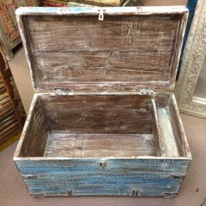 kh22 179 c indian furniture trunk storage shabby chest box open
