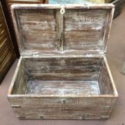 kh22 179 d indian furniture trunk storage shabby chest box open