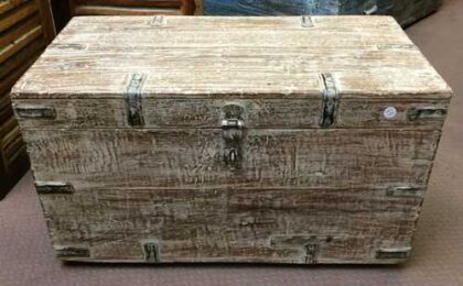 kh22 179 d indian furniture trunk storage shabby chest box front