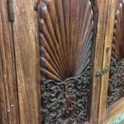 kh22 106 indian furniture cabinet carved door close left