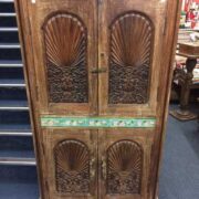 kh22 106 indian furniture cabinet carved door front