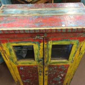 kh22 141 indian furniture cabinet painted colourful top