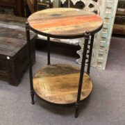 kh22 149 indian furniture round reclaimed side table left