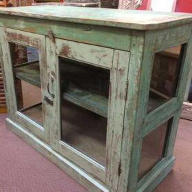 kh22 160 indian furniture cabinet glass shabby right