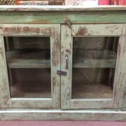 kh22 160 indian furniture cabinet glass shabby front
