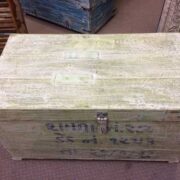 kh22 174 indian furniture trunk storage box white top