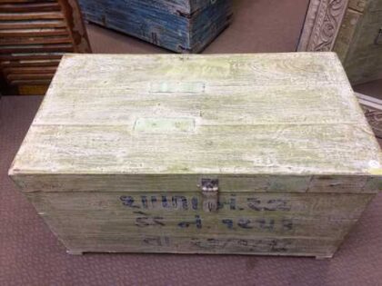 kh22 174 indian furniture trunk storage box white top