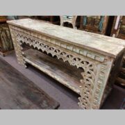 kh22 178 indian furniture console table white carved main